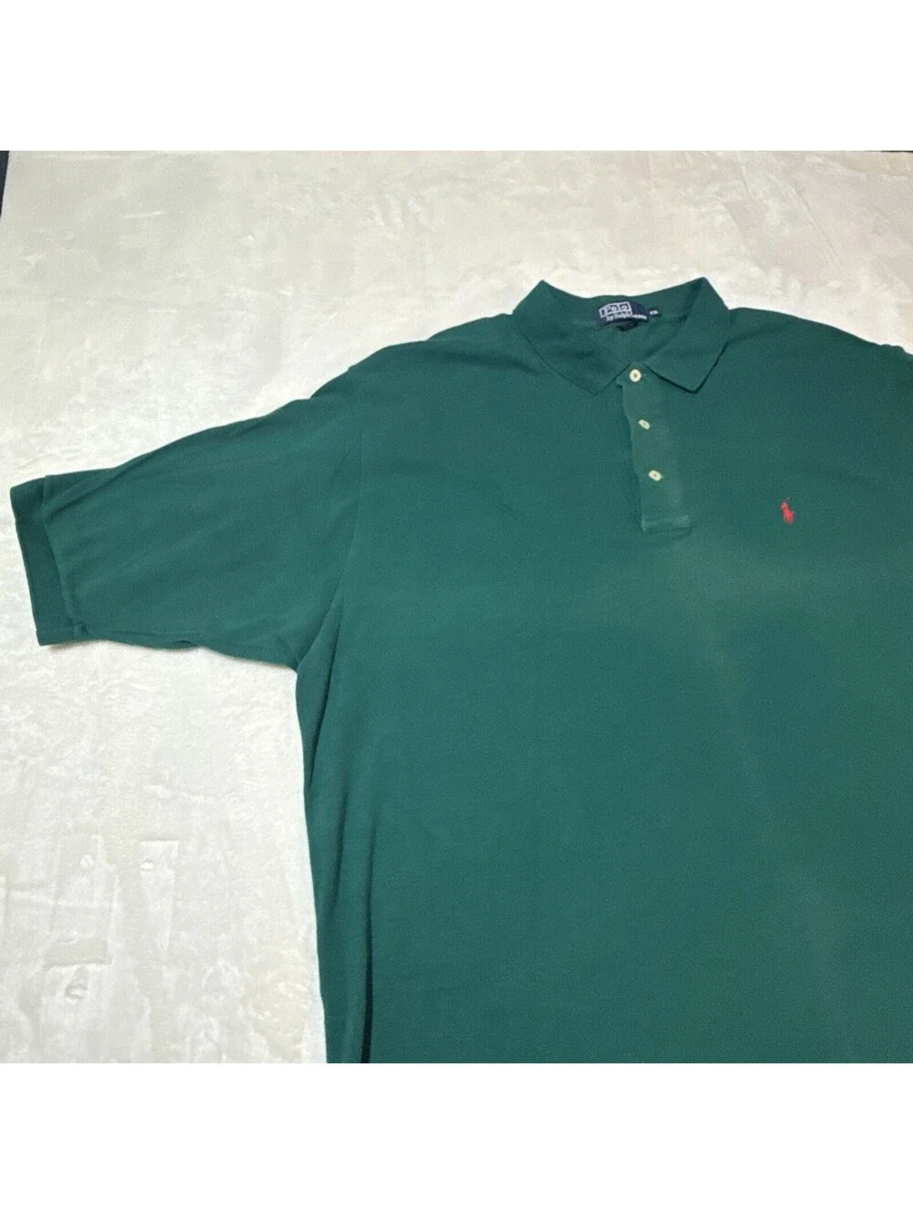Vintage Polo Ralph Lauren Polo Shirt Mens XXL Green Cotton Tennis
